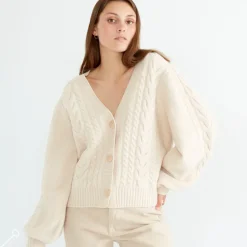 Dam Pierre Robert Cable Cardigan Ull